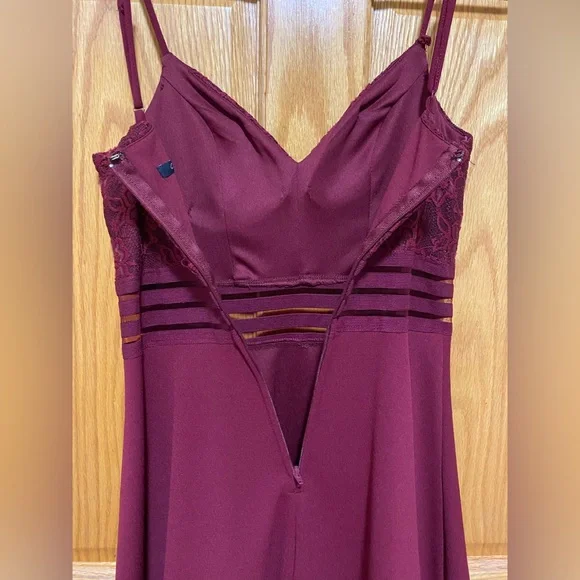 City Triangles Wine Mini Party Dress - Picture 3 of 6